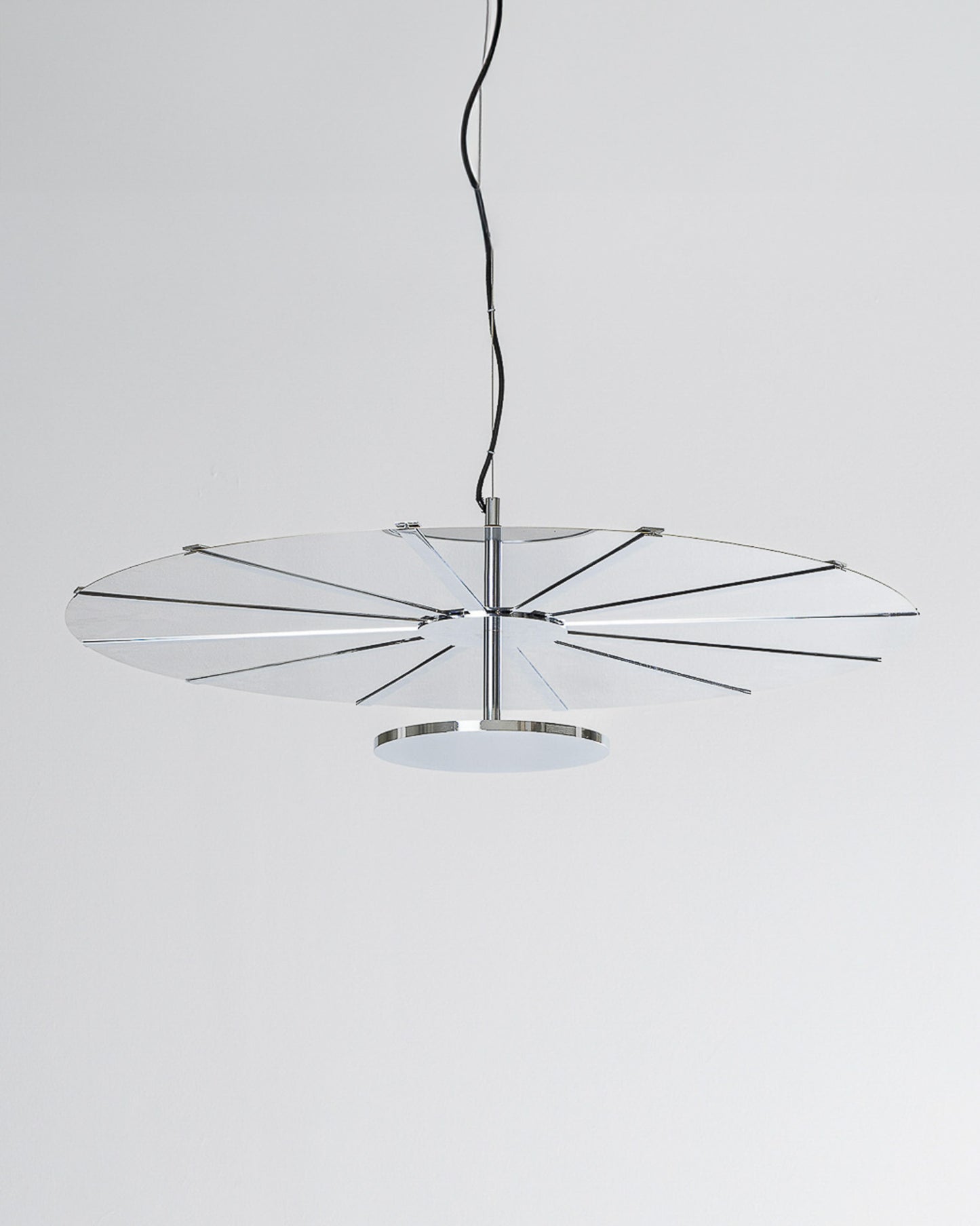 Madia pendant light in chrome finish