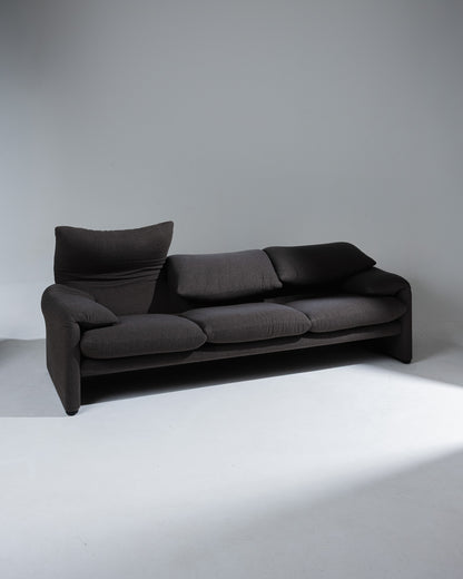MARALUNGA GRAY SOFA, VICO MAGISTRETTI, 1970s