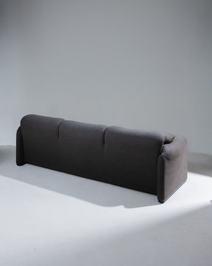 MARALUNGA GRAY SOFA, VICO MAGISTRETTI, 1970s