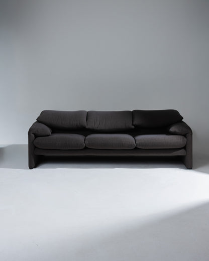 MARALUNGA GRAY SOFA, VICO MAGISTRETTI, 1970s