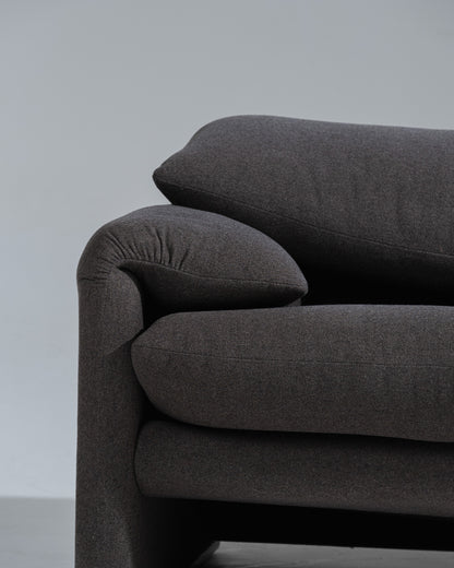 MARALUNGA GRAY SOFA, VICO MAGISTRETTI, 1970s