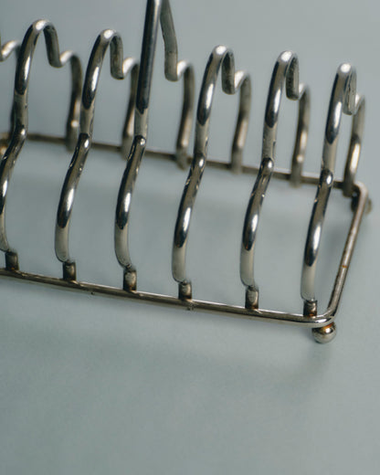 SILVER METAL TOAST RACK, 1950s