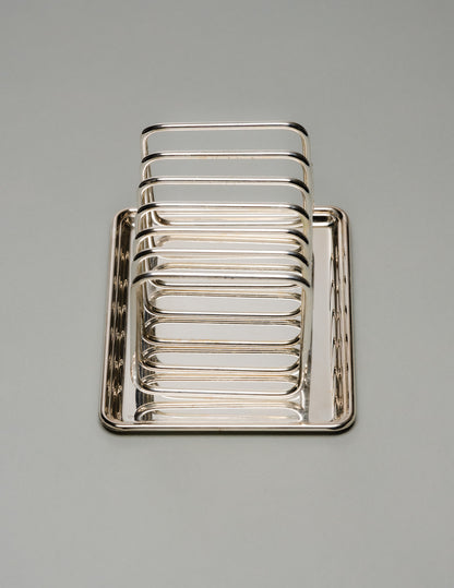 PORTE-TOASTS EN MÉTAL ARGENTÉ, 1950s
