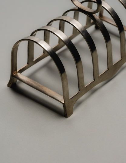 SILVER METAL TOAST RACK, 1950s