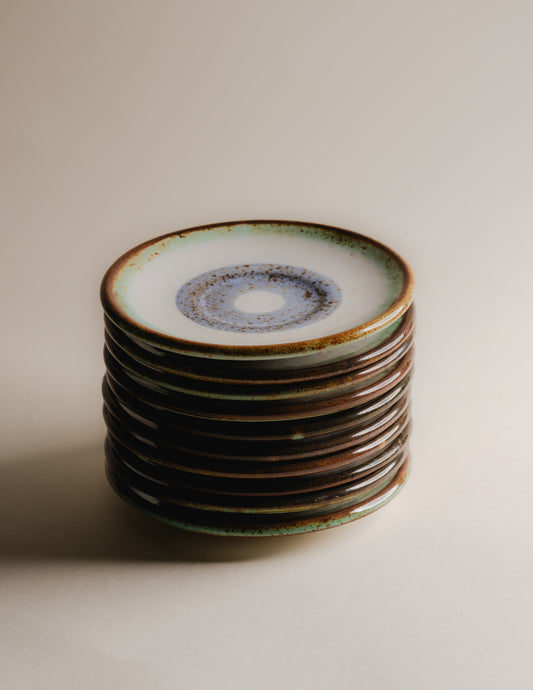 SET DE 10 ASSIETTES CÉRAMIQUE, VALLAURIS, 1960s