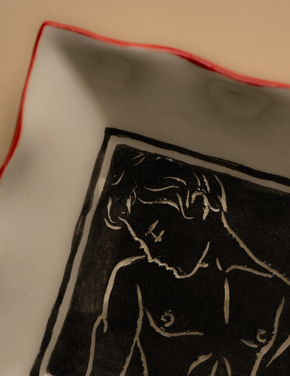 WHITE CERAMIC POCKET TRAY