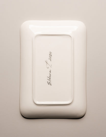 BLUE CERAMIC POCKET TRAY