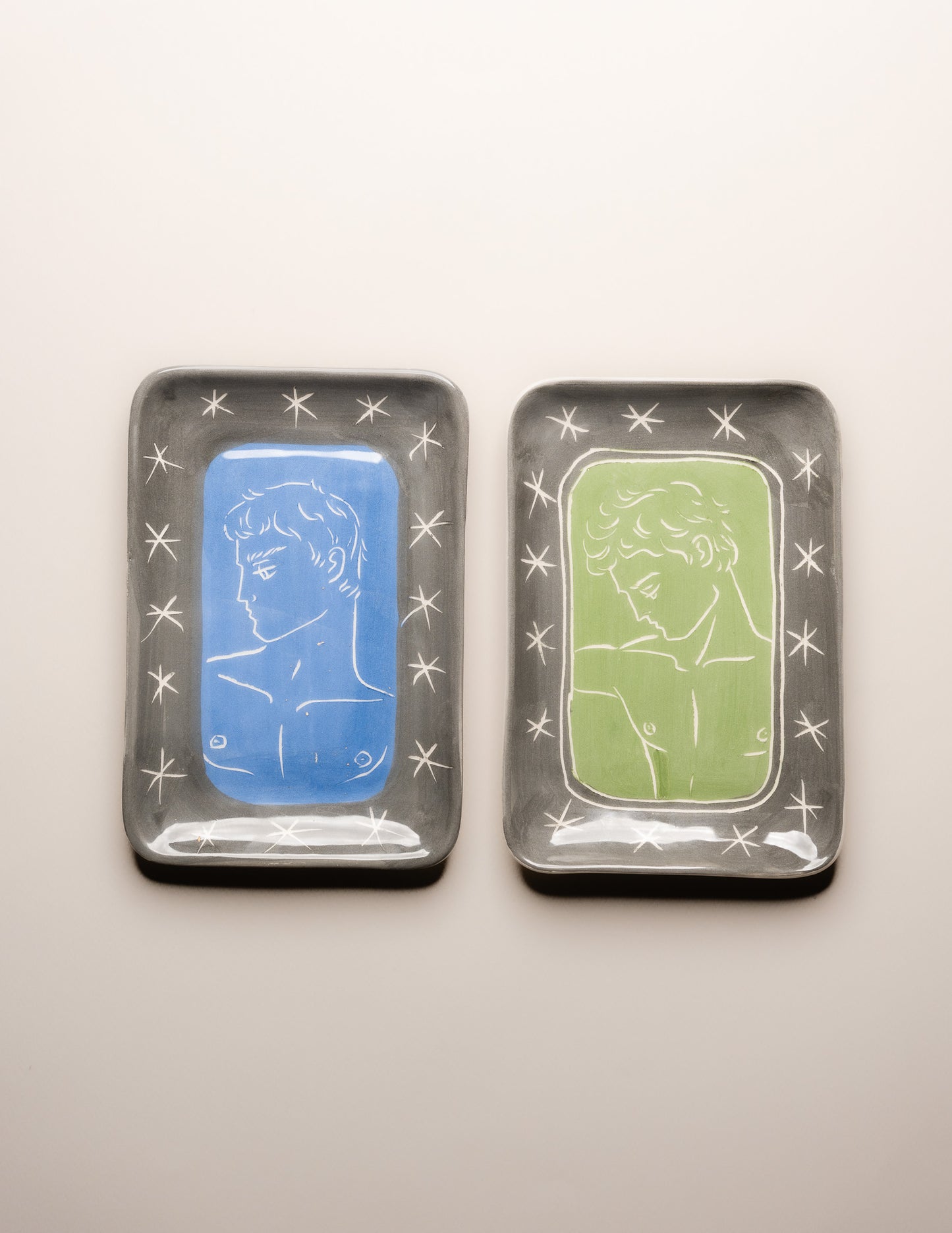 BLUE CERAMIC POCKET TRAY