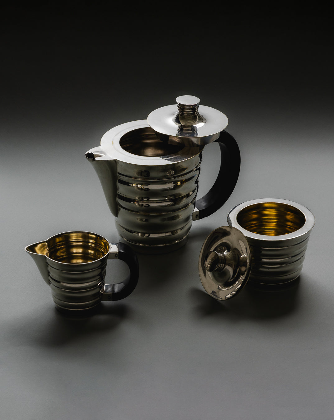 ACCOLADE TEA AND COFFEE SERVICE, GIO PONTI FOR CHRISTOFLE, 1930s