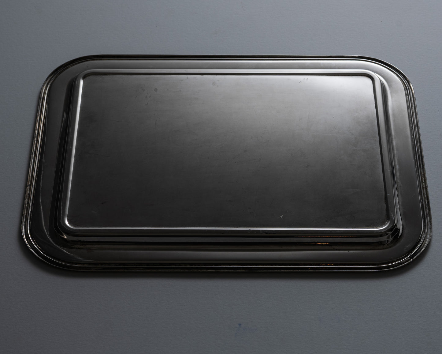 SILVER-PLATED METAL TRAY