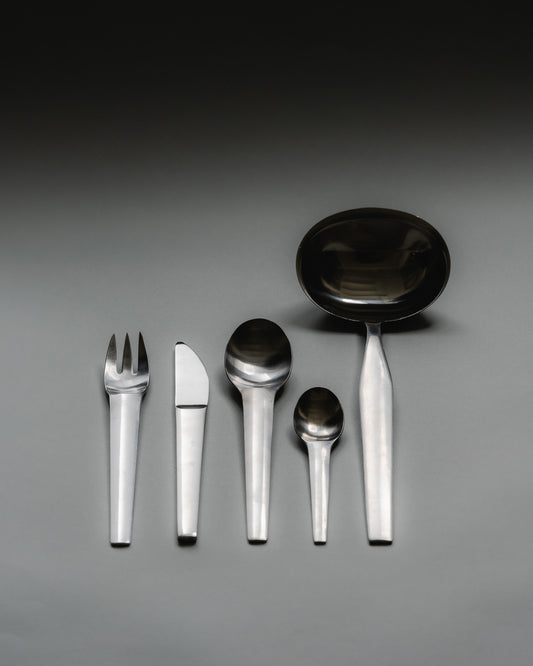 MÉNAGÈRE GUY DEGRENNE EN ACIER INOXYDABLE, 1980s