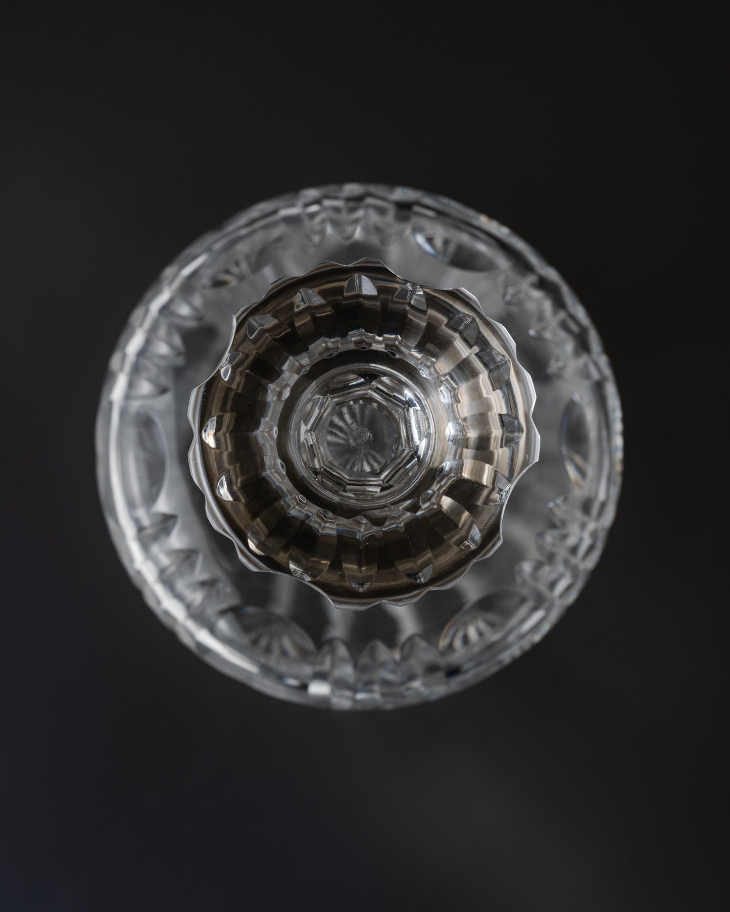 CARAFE À WHISKY EN CRISTAL ET MÉTAL ARGENTÉ, 1950s