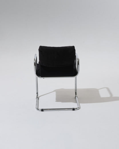 CHAISE EN VELOURS ET METAL, GUIDO FALESCHINI, 1970s