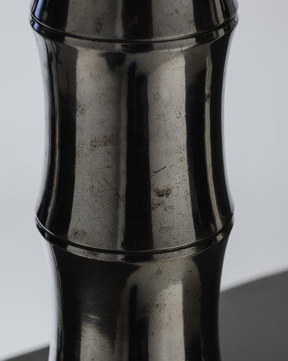 LARGE METAL BAMBOO VASE, 1970s