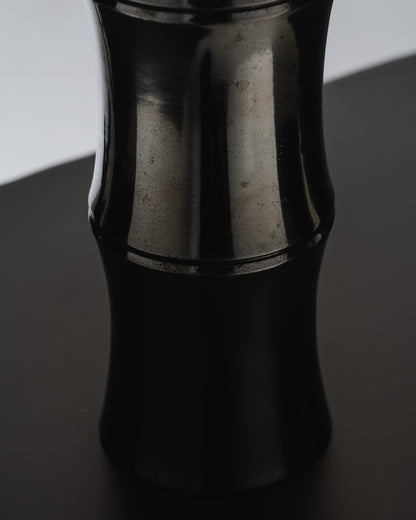 LARGE METAL BAMBOO VASE, 1970s