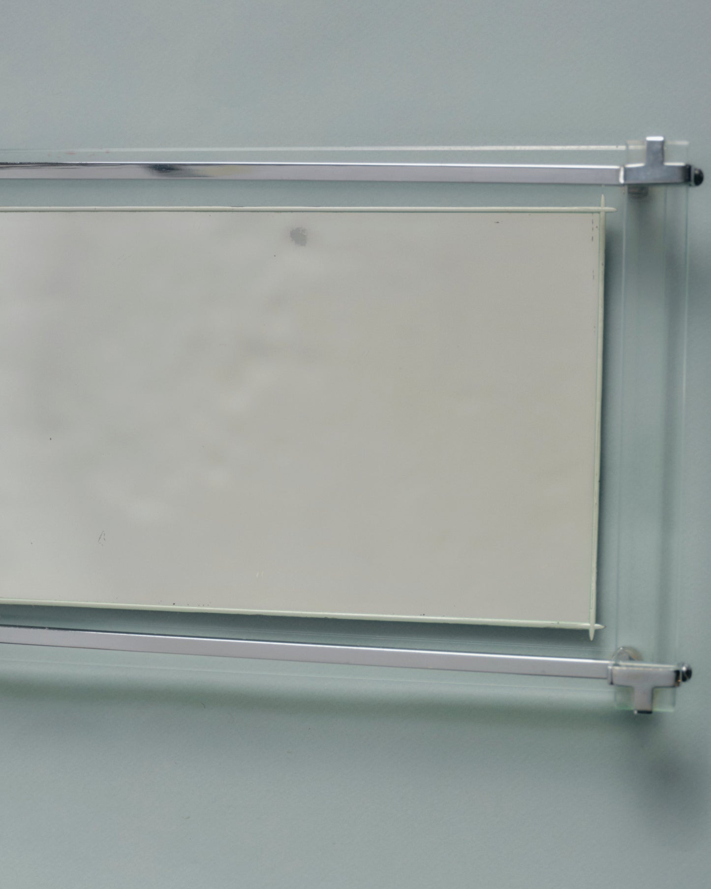 PLATEAU EN VERRE MIROIR ET MÉTAL CHROMÉ, ART DÉCO, 1930s