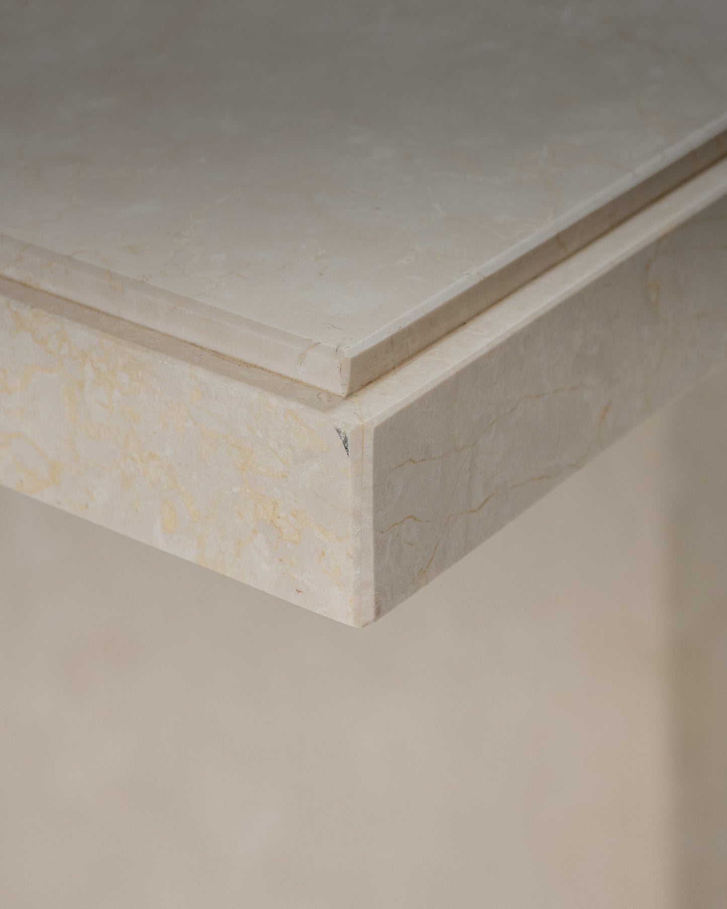 LARGE TRAVERTINE TABLE, 1980s