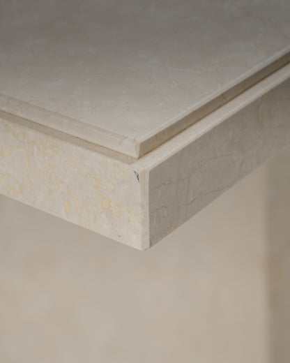 LARGE TRAVERTINE TABLE, 1980s