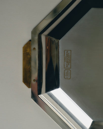 OCTAGONAL SILVER-PLATED PLATE, JEAN COUZON, 1970s