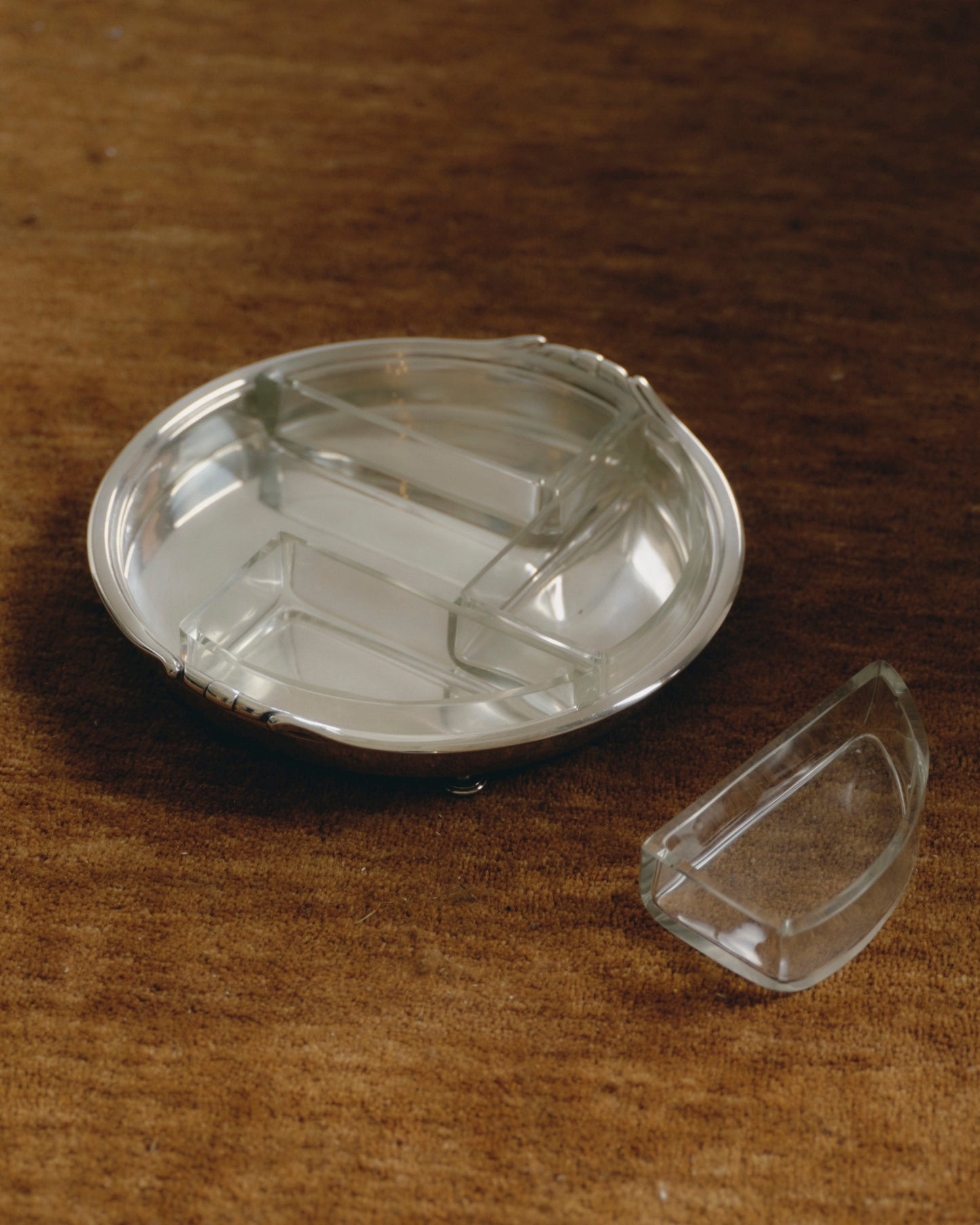 Art Deco silver-plated hors d'oeuvre dish, 1930s