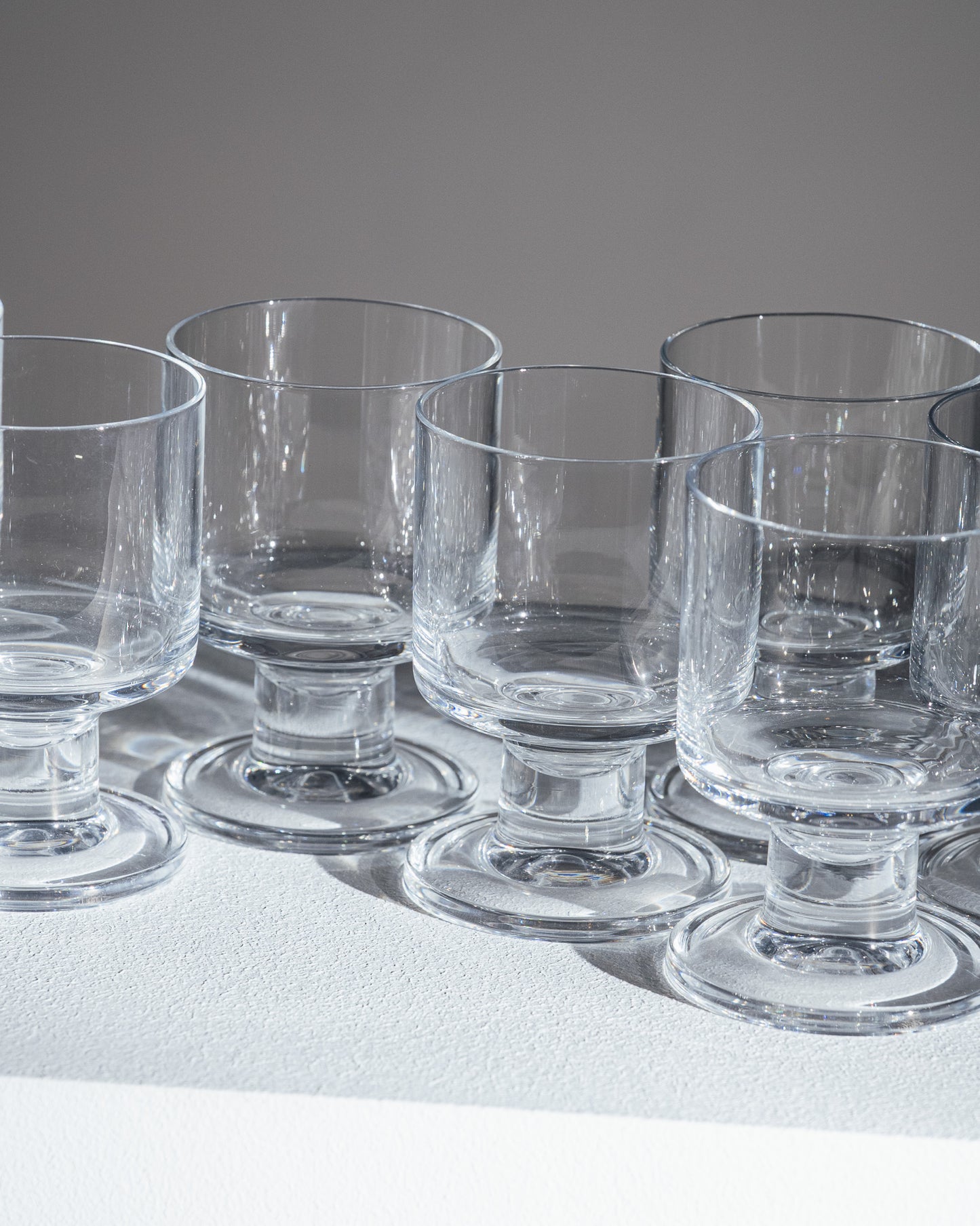 SET OF 10 CRYSTAL WATER GLASSES, 1970s 