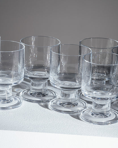 SET OF 10 CRYSTAL WATER GLASSES, 1970s 
