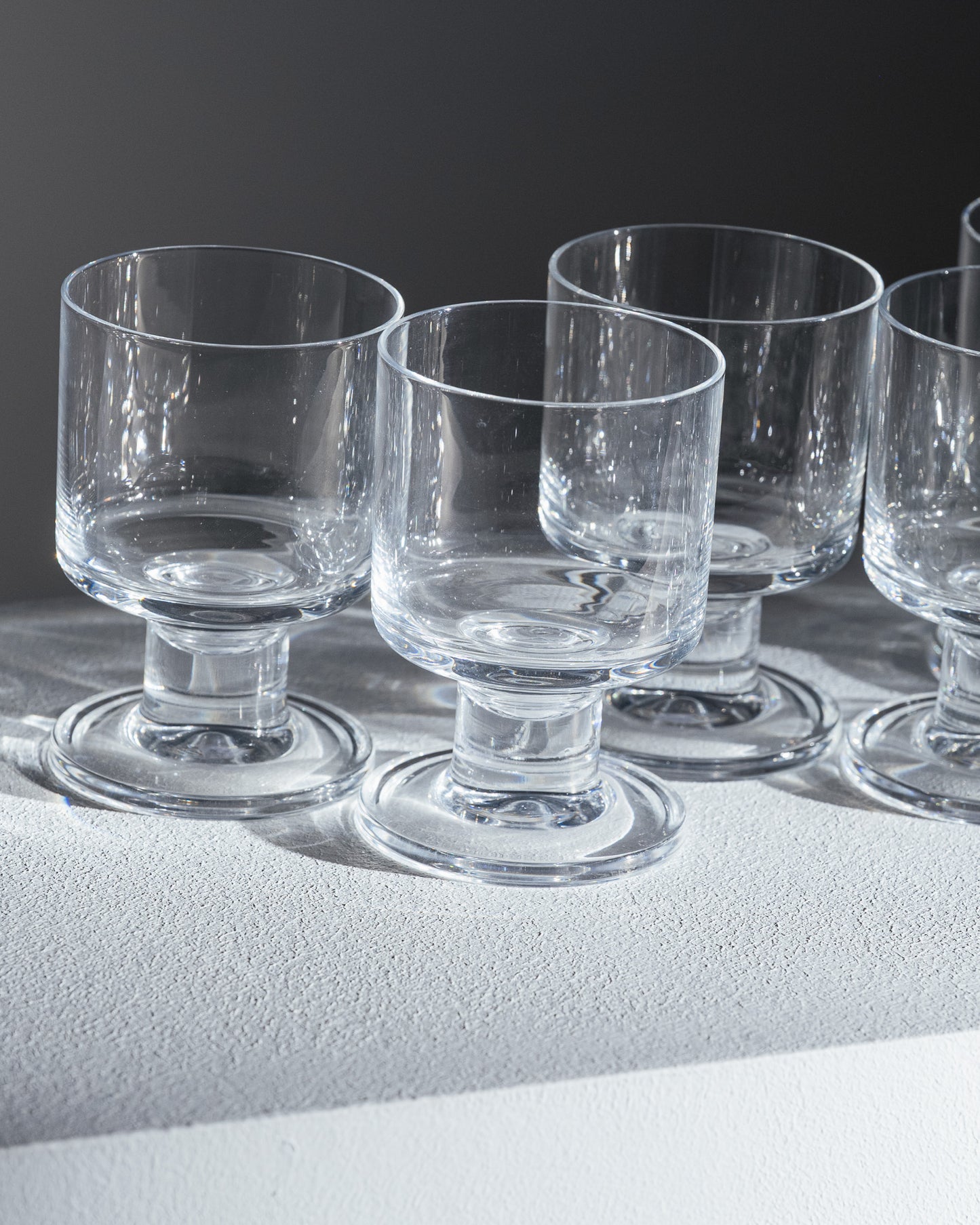 SET OF 10 CRYSTAL WATER GLASSES, 1970s 