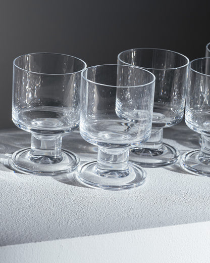 SET OF 10 CRYSTAL WATER GLASSES, 1970s 