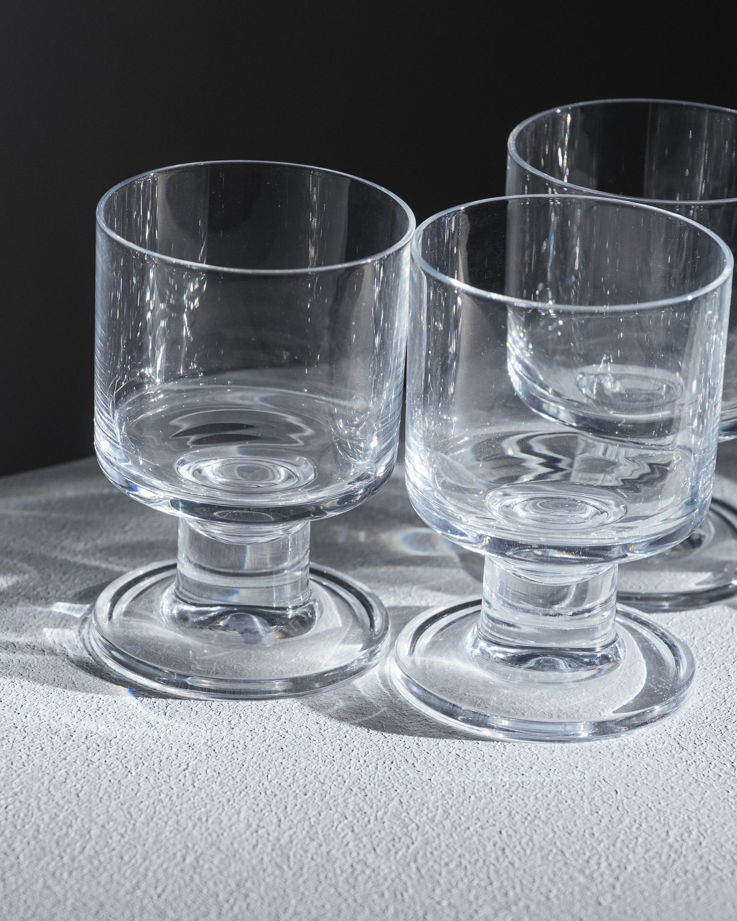 SET OF 10 CRYSTAL WATER GLASSES, 1970s 