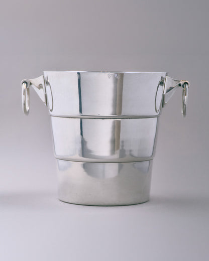 SEAU À CHAMPAGNE ART DÉCO EN MÉTAL ARGENTÉ, 1930s