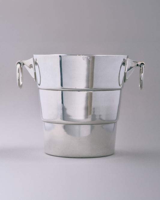 SEAU À CHAMPAGNE ART DÉCO EN MÉTAL ARGENTÉ, 1930s