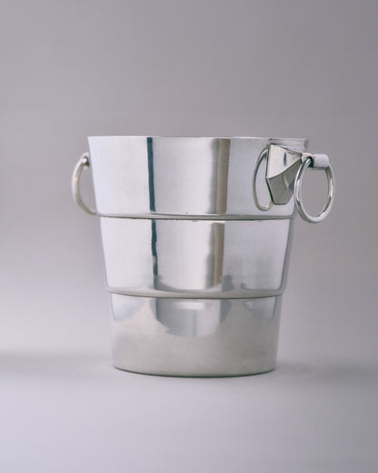 SEAU À CHAMPAGNE ART DÉCO EN MÉTAL ARGENTÉ, 1930s