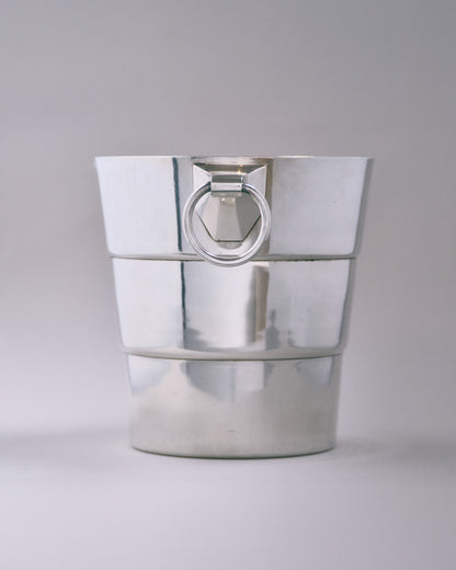 SEAU À CHAMPAGNE ART DÉCO EN MÉTAL ARGENTÉ, 1930s