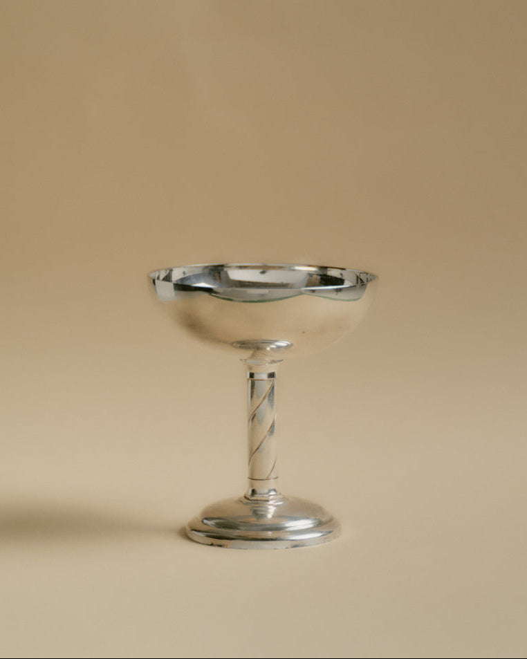 SET OF 6 METAL CHAMPAGNE GLASSES, 1960s