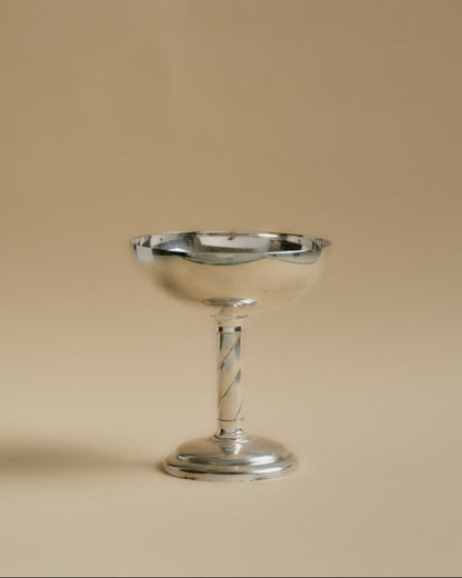 SET OF 6 METAL CHAMPAGNE GLASSES, 1960s