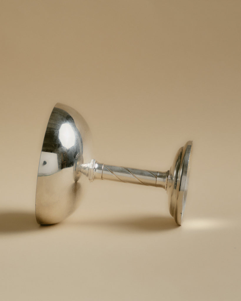 SET OF 6 METAL CHAMPAGNE GLASSES, 1960s