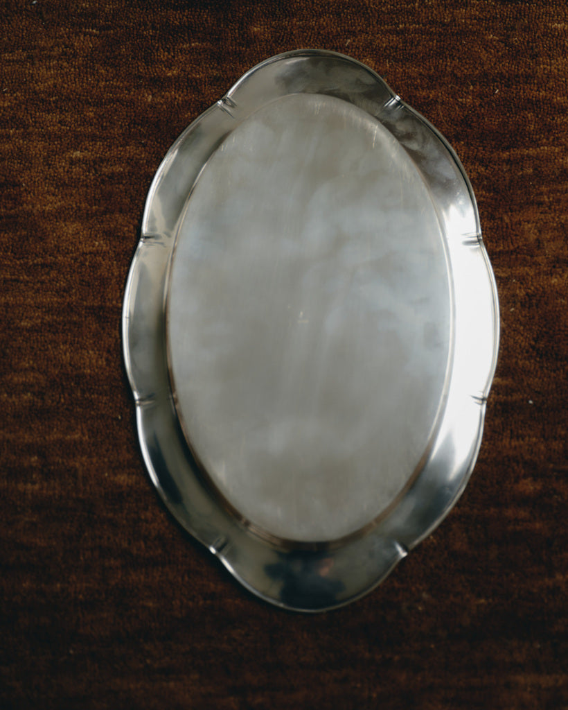 Silver-plated oval dish, 1930s