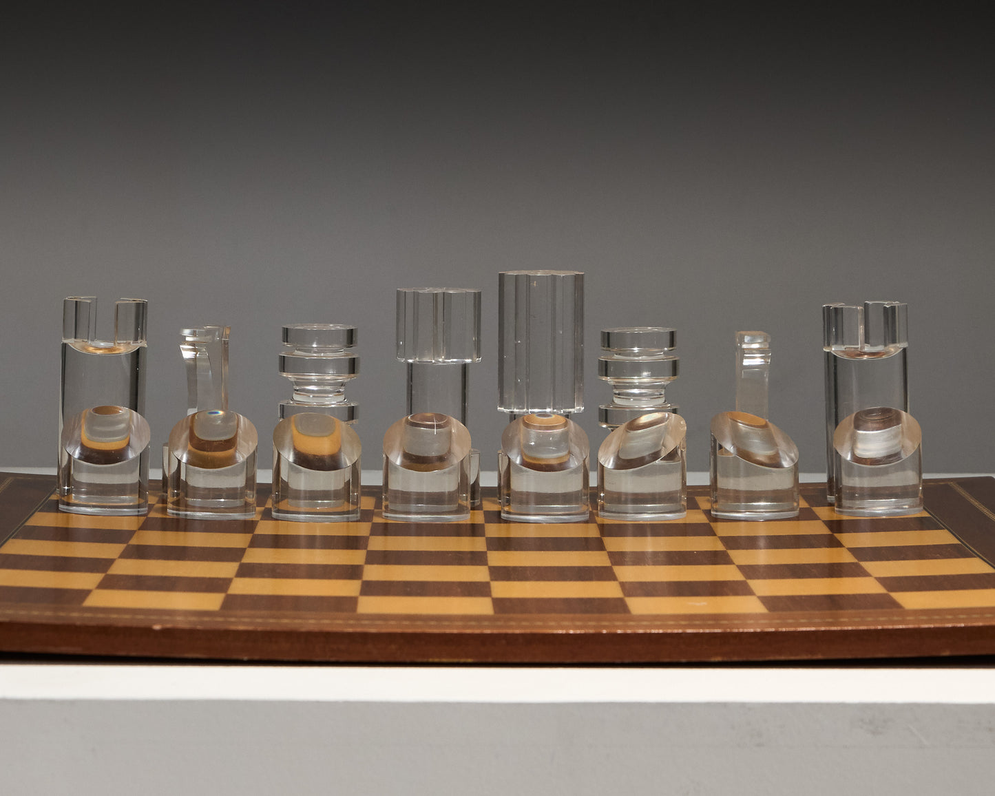 PLEXIGLAS CHESSBOARD, 1970s
