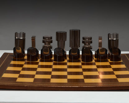 PLEXIGLAS CHESSBOARD, 1970s