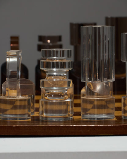 PLEXIGLAS CHESSBOARD, 1970s