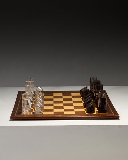 PLEXIGLAS CHESSBOARD, 1970s