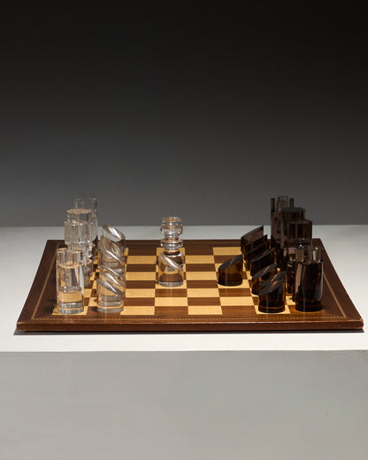 PLEXIGLAS CHESSBOARD, 1970s