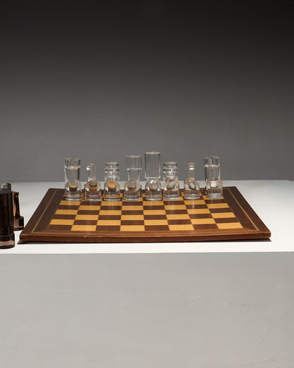 PLEXIGLAS CHESSBOARD, 1970s