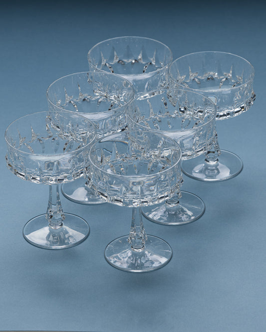 SET OF 6 CHAMPAGNE GLASSES