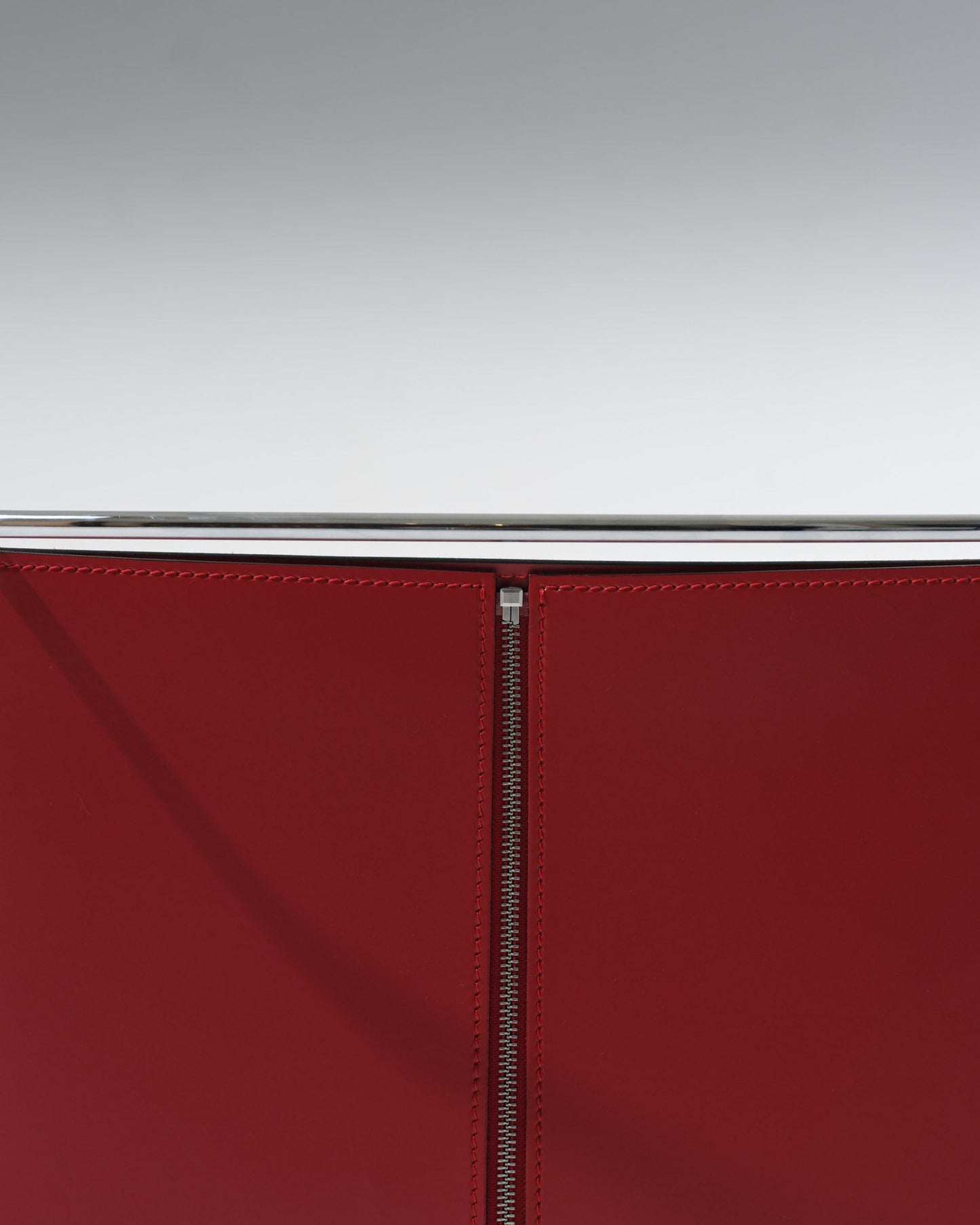SET OF 4 RED LEATHER WIRE CHAIRS, PASCAL MOURGUE, 2000s