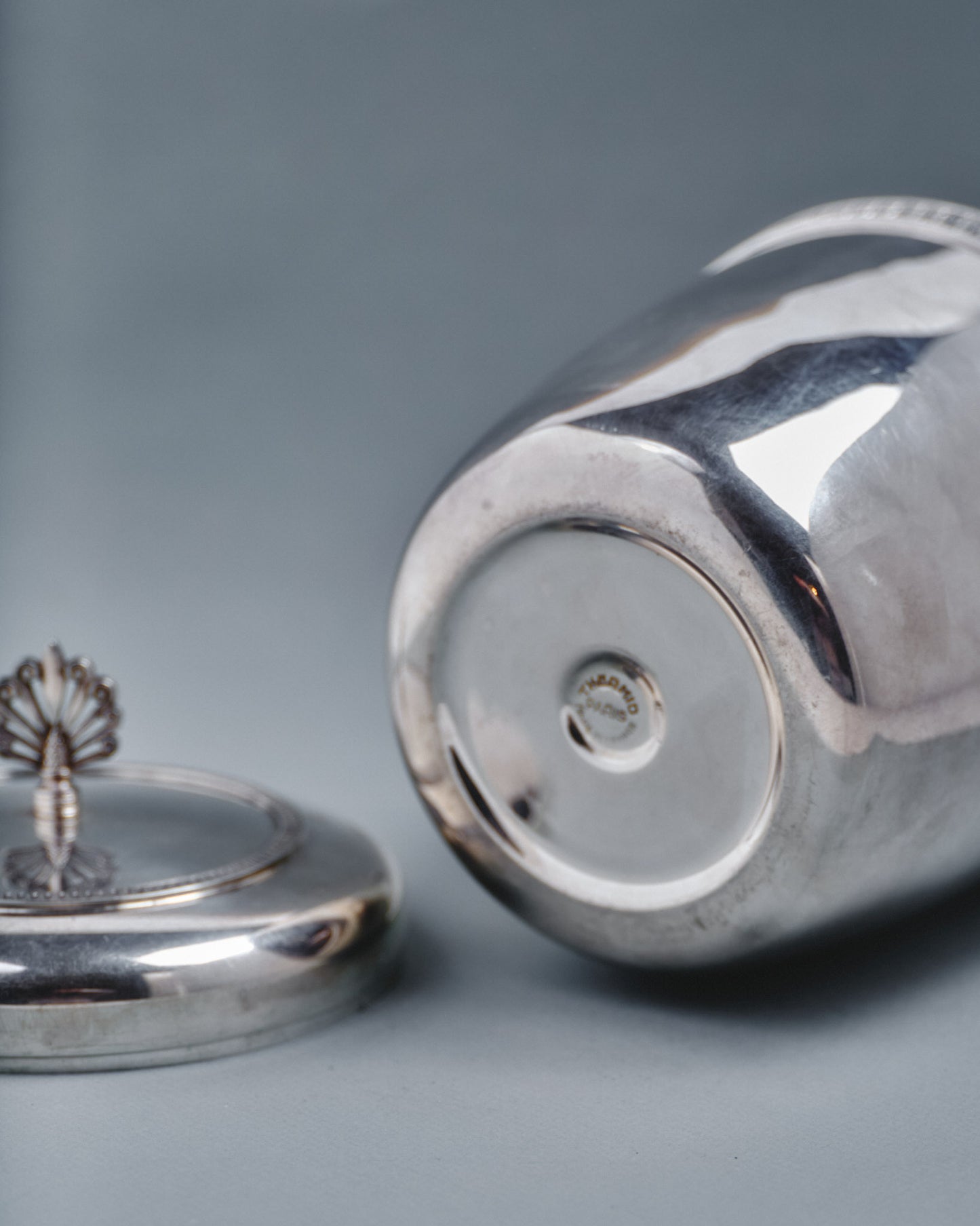 Silver-plated metal ice bucket, 1950s
