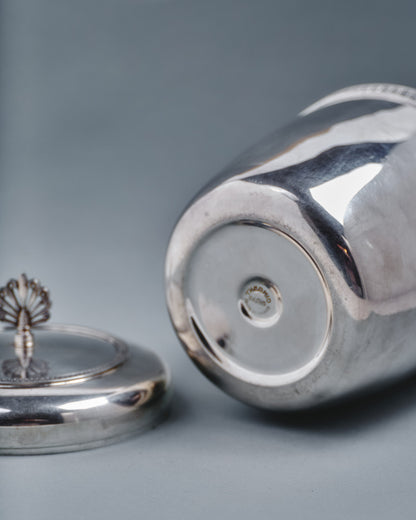 Silver-plated metal ice bucket, 1950s