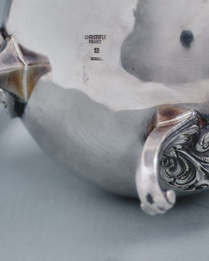 THÉIÈRE EN MÉTAL ARGENTÉ, CHRISTOFLE
