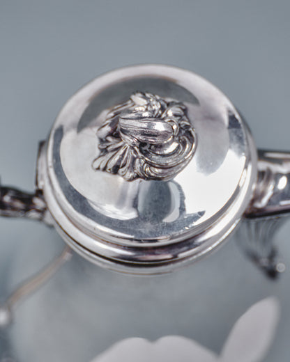 THÉIÈRE EN MÉTAL ARGENTÉ, CHRISTOFLE