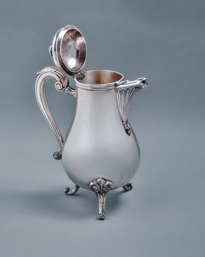 THÉIÈRE EN MÉTAL ARGENTÉ, CHRISTOFLE